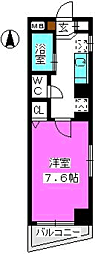 パークハイム大濠 1Kの間取図画像