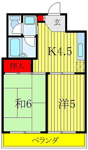 東京都練馬区北町2丁目(賃貸マンション2K・3階・38.70㎡)の写真 その2