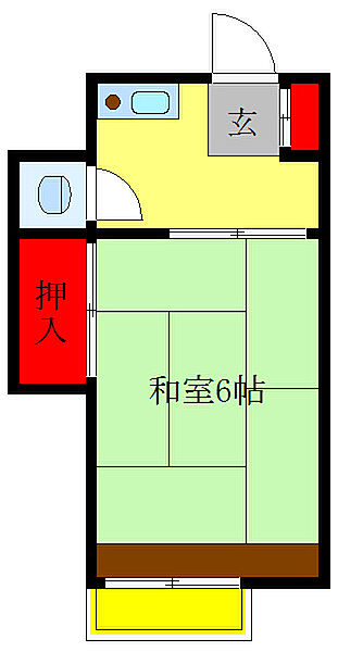 猿山ビル ｜東京都荒川区西日暮里6丁目(賃貸マンション1K・4階・21.07㎡)の写真 その2