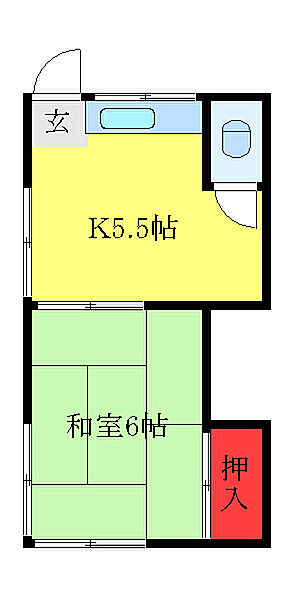 東京都北区志茂2丁目(賃貸アパート1DK・1階・21.48㎡)の写真 その2