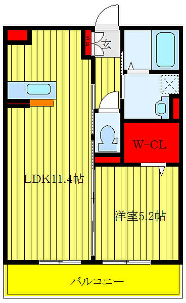 フルールさくら 202｜埼玉県川口市芝樋ノ爪1丁目(賃貸アパート1LDK・2階・39.63㎡)の写真 その2