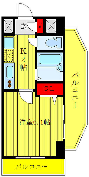 東京都板橋区南町(賃貸マンション1K・9階・20.65㎡)の写真 その2