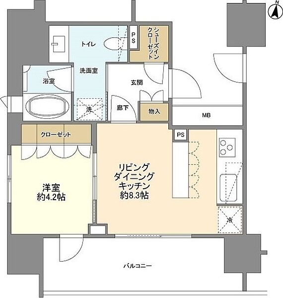 ザ・パークハウスアーバンス御茶ノ水 2階｜東京都千代田区神田小川町2丁目(賃貸マンション1LDK・2階・36.72㎡)の写真 その2