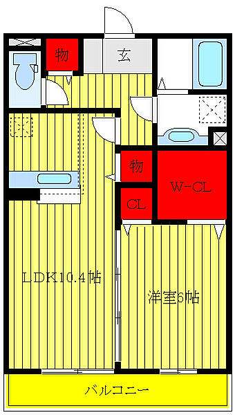 グランメール ｜東京都板橋区高島平9丁目(賃貸アパート1LDK・2階・45.04㎡)の写真 その2