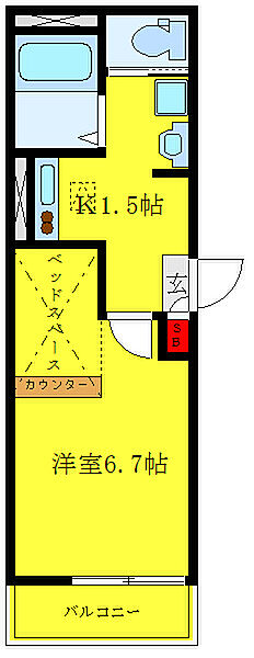 フェリーチェ千石 ｜東京都文京区千石2丁目(賃貸アパート1K・1階・23.37㎡)の写真 その2