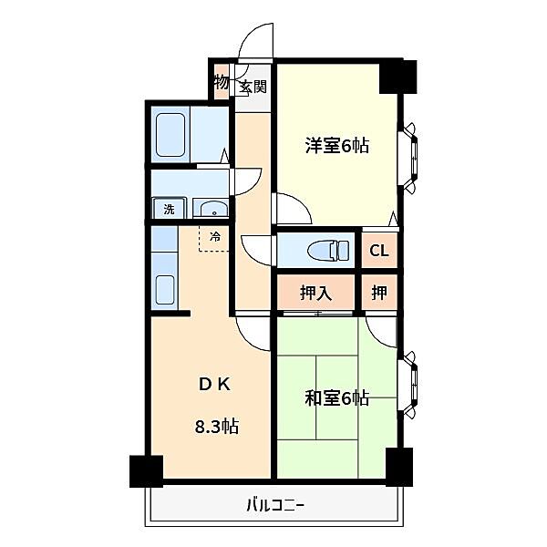 柚の木マンション 425｜埼玉県さいたま市南区内谷４丁目(賃貸マンション2DK・4階・50.05㎡)の写真 その2