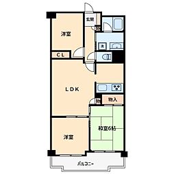 エルスタンザ北浦和 302 4階3LDKの間取り