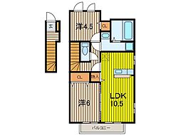 モダンコートウラワ 2LDKの間取図画像