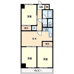 ForestMansion武蔵浦和 3DKの間取図画像