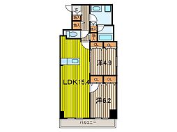 GRANCOURTYONO 2LDKの間取図画像
