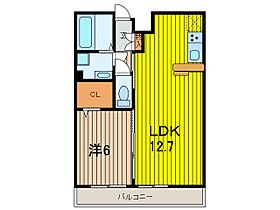 サウンドビュー 102 ｜ 埼玉県さいたま市中央区上落合５丁目5-15（賃貸アパート1LDK・1階・43.80㎡） その2
