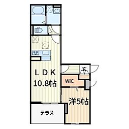 ラポーム北戸田 1LDKの間取図画像