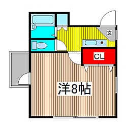ステラ伸光 1Kの間取図画像