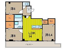 エクセレントヒルズ 3LDKの間取図画像