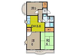 グランドゥール中浦和 3DKの間取図画像