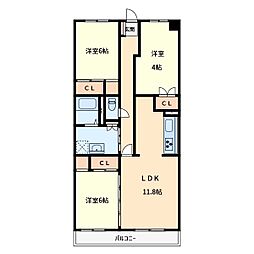 PLENDY北浦和 3LDKの間取図画像