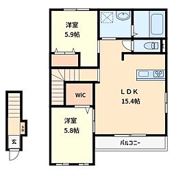 liencolline 2LDKの間取図画像