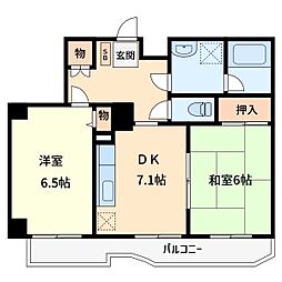 すずらん館大宮 3DKの間取図画像