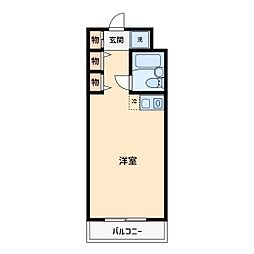 ウィンベルソロ北浦和7 ワンルームの間取図画像