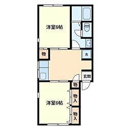 ヤマハハイツ浦和 2DKの間取図画像