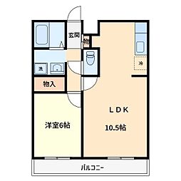 パピリオ 1LDKの間取図画像