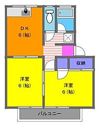 間取図画像 2DK