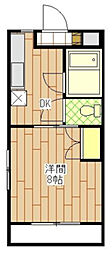 マンションヒカリ1 1DKの間取図画像