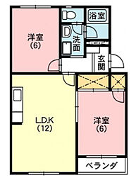 ラフィーネK 2LDKの間取図画像