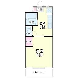 コンフォール 1DKの間取図画像