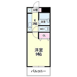 ラ・セフィーロ6 1Kの間取図画像