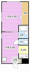 AMK 1Kの間取図画像