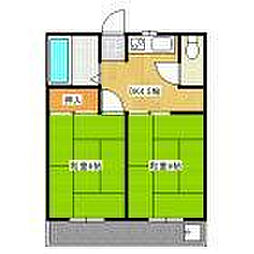 コーポダイボシ 2DKの間取図画像