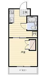 グランドゥール1 1DKの間取図画像