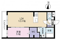 ライム海老塚 1LDKの間取図画像