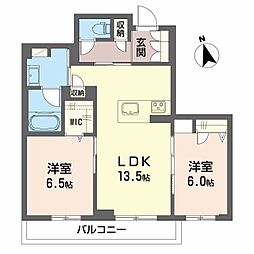 Le Chainon 2LDKの間取図画像