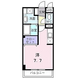 アイリス ワンルームの間取図画像