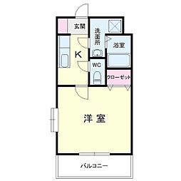 アバンティ3 1Kの間取図画像