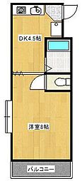 メゾンドール高丘 1Kの間取図画像