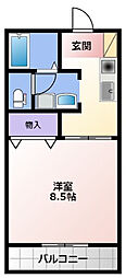 エスペランサATY 1Kの間取図画像