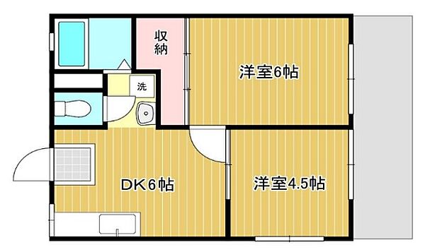 大沢ハイツ 102｜静岡県浜松市中央区和地山３丁目(賃貸アパート2DK・1階・35.90㎡)の写真 その2