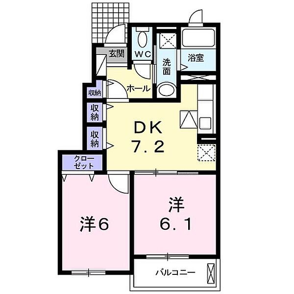 レガート 103｜静岡県浜松市浜名区寺島(賃貸アパート2DK・1階・45.89㎡)の写真 その2
