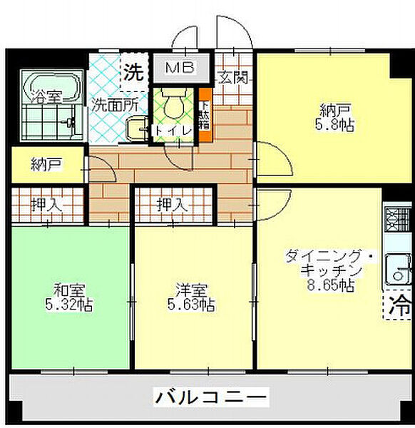 クレール野口 402｜静岡県浜松市中央区野口町(賃貸アパート2SDK・4階・61.74㎡)の写真 その2