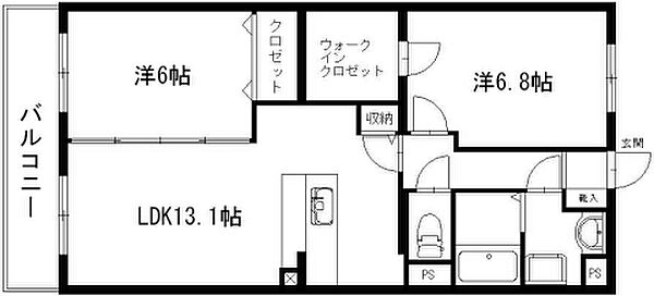 グランストーク高丘北 205｜静岡県浜松市中央区高丘北３丁目(賃貸マンション2LDK・2階・59.96㎡)の写真 その2