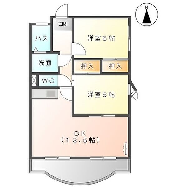 eveさいわい 101｜静岡県浜松市中央区幸２丁目(賃貸マンション2LDK・1階・57.70㎡)の写真 その2