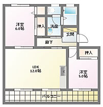 グリーンハイツ萩丘B 205 ｜ 静岡県浜松市中央区萩丘２丁目（賃貸マンション2LDK・2階・54.09㎡） その2