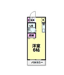 ドエルアオキ ワンルームの間取図画像