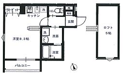 ベルフォーレ菊名5 ワンルームの間取図画像