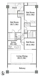 パークハウス等々力一丁目 3LDKの間取図画像