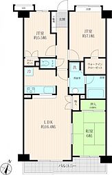 コスモ鎌ヶ谷ガーデンスクエアA棟 3LDKの間取図画像