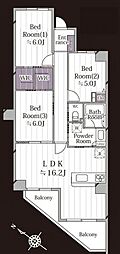モアステージ船橋 3LDKの間取図画像